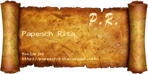 Papesch Rita névjegykártya